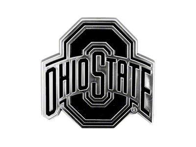 Ohio State University Molded Emblem; Chrome (Universal; Some Adaptation May Be Required)