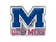 Ole Miss Embossed Emblem; Navy (Universal; Some Adaptation May Be Required)