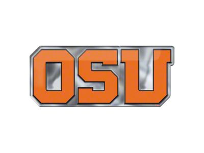 Oregon State University Embossed Emblem; Orange (Universal; Some Adaptation May Be Required)