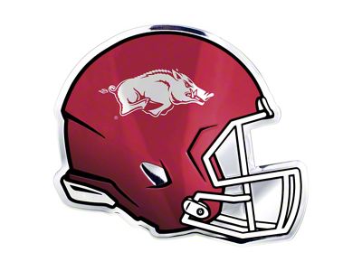 University of Arkansas Embossed Helmet Emblem; Cardinal (Universal; Some Adaptation May Be Required)