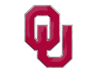 University of Oklahoma Embossed Emblem; Crimson (Universal; Some Adaptation May Be Required)