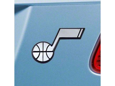 Utah Jazz Emblem; Chrome (Universal; Some Adaptation May Be Required)