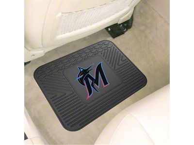 Utility Mat with Miami Marlins Logo; Black (Universal; Some Adaptation May Be Required)