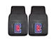 Vinyl Front Floor Mats with Los Angeles Clippers Logo; Black (Universal; Some Adaptation May Be Required)