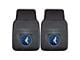 Vinyl Front Floor Mats with Minnesota Timberwolves Logo; Black (Universal; Some Adaptation May Be Required)