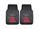 Vinyl Front Floor Mats with Rutgers University Logo; Black (Universal; Some Adaptation May Be Required)