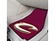 Carpet Front Floor Mats with Cleveland Cavaliers Logo; Wine (Universal; Some Adaptation May Be Required)