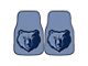 Carpet Front Floor Mats with Memphis Grizzlies Logo; Blue (Universal; Some Adaptation May Be Required)