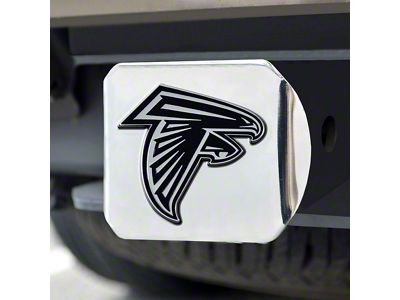 Hitch Cover with Atlanta Falcons Logo; Chrome (Universal; Some Adaptation May Be Required)