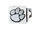 Hitch Cover with Clemson University Logo; Chrome (Universal; Some Adaptation May Be Required)