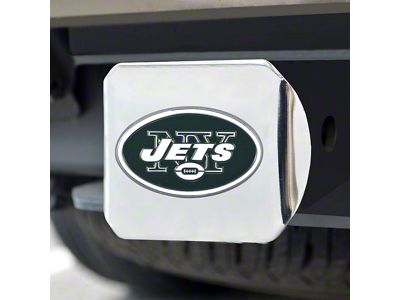 Hitch Cover with New York Jets Logo; Green (Universal; Some Adaptation May Be Required)