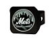 Hitch Cover with New York Mets Logo; Black (Universal; Some Adaptation May Be Required)