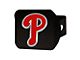 Hitch Cover with Philadelphia Phillies Logo; Black (Universal; Some Adaptation May Be Required)