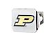 Hitch Cover with Purdue University Logo; Chrome (Universal; Some Adaptation May Be Required)