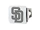 Hitch Cover with San Diego Padres Logo; Chrome (Universal; Some Adaptation May Be Required)