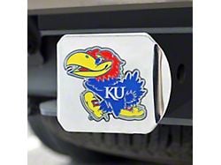 Hitch Cover with University of Kansas Logo; Chrome (Universal; Some Adaptation May Be Required)