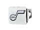 Hitch Cover with Utah Jazz Logo; Chrome (Universal; Some Adaptation May Be Required)