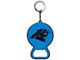 Keychain Bottle Opener with Carolina Panthers Logo; Blue and Black