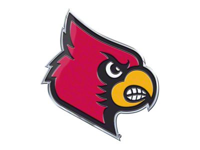 University of Louisville Embossed Emblem; Red (Universal; Some Adaptation May Be Required)