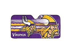 Windshield Sun Shade with Minnesota Vikings Logo; Purple (Universal; Some Adaptation May Be Required)