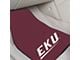 Carpet Front Floor Mats with Eastern Kentucky University Logo; Maroon (Universal; Some Adaptation May Be Required)