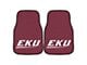 Carpet Front Floor Mats with Eastern Kentucky University Logo; Maroon (Universal; Some Adaptation May Be Required)