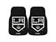 Carpet Front Floor Mats with Los Angeles Kings Logo; Black (Universal; Some Adaptation May Be Required)