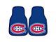 Carpet Front Floor Mats with Montreal Canadiens Logo; Blue (Universal; Some Adaptation May Be Required)