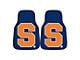 Carpet Front Floor Mats with Syracuse University Logo; Blue (Universal; Some Adaptation May Be Required)