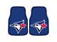 Carpet Front Floor Mats with Toronto Blue Jays Logo; Blue (Universal; Some Adaptation May Be Required)