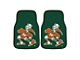 Carpet Front Floor Mats with University of Miami Logo; Black (Universal; Some Adaptation May Be Required)