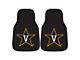 Carpet Front Floor Mats with Vanderbilt University Logo; Black (Universal; Some Adaptation May Be Required)