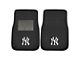 Embroidered Front Floor Mats with New York Yankees Logo; Black (Universal; Some Adaptation May Be Required)