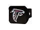 Hitch Cover with Atlanta Falcons Logo; Red (Universal; Some Adaptation May Be Required)