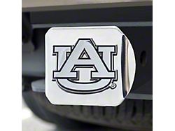 Hitch Cover with Auburn University Logo; Chrome (Universal; Some Adaptation May Be Required)