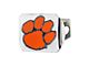 Hitch Cover with Clemson University Logo; Chrome (Universal; Some Adaptation May Be Required)