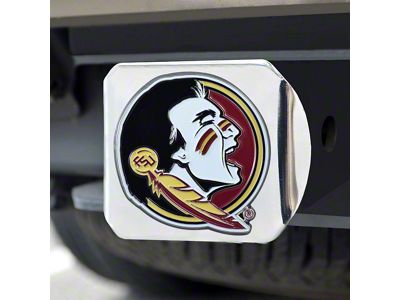 Hitch Cover with Florida State University Logo; Chrome (Universal; Some Adaptation May Be Required)