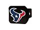 Hitch Cover with Houston Texans Logo; Blue (Universal; Some Adaptation May Be Required)