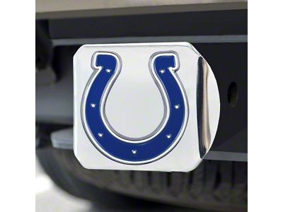 Hitch Cover with Indianapolis Colts Logo; Blue (Universal; Some Adaptation May Be Required)