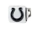 Hitch Cover with Indianapolis Colts Logo; Chrome (Universal; Some Adaptation May Be Required)