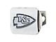 Hitch Cover with Kansas City Chiefs Logo; Chrome (Universal; Some Adaptation May Be Required)