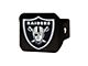 Hitch Cover with Las Vegas Raiders Logo; Black (Universal; Some Adaptation May Be Required)