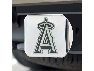 Hitch Cover with Los Angeles Angels Logo; Chrome (Universal; Some Adaptation May Be Required)