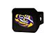 Hitch Cover with LSU Logo; Purple (Universal; Some Adaptation May Be Required)