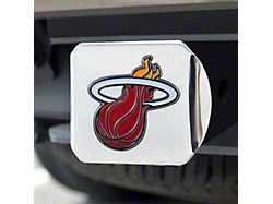 Hitch Cover with Miami Heat Logo; Chrome (Universal; Some Adaptation May Be Required)