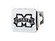 Hitch Cover with Mississippi State University Logo; Chrome (Universal; Some Adaptation May Be Required)