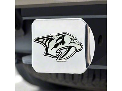 Hitch Cover with Nashville Predators Logo; Chrome (Universal; Some Adaptation May Be Required)