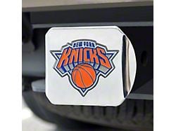 Hitch Cover with New York Knicks Logo; Chrome (Universal; Some Adaptation May Be Required)