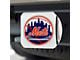 Hitch Cover with New York Mets Logo; Chrome (Universal; Some Adaptation May Be Required)