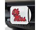 Hitch Cover with Ole Miss Logo; Chrome (Universal; Some Adaptation May Be Required)